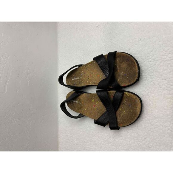 Merrell Black Strappy Flat Slingback Sandals Napa Valley Womens Size US 8 - Picture 1 of 6